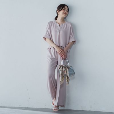 ブラウス シャツ 「晴れ軽」撥水UVキーネックブラウス「UV/接触冷感/撥水性/洗濯機で洗える」 レディース LAUTREAMONT｜【晴れ軽】撥水UVキーネックブラウス≪UV/接触冷感
