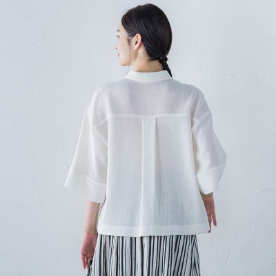 エアブリーズクロップドシャツ≪洗濯機で洗える≫