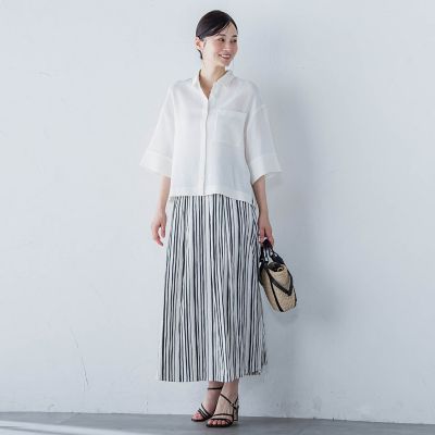 エアブリーズクロップドシャツ≪洗濯機で洗える≫
