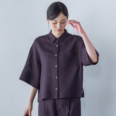エアブリーズクロップドシャツ≪洗濯機で洗える≫