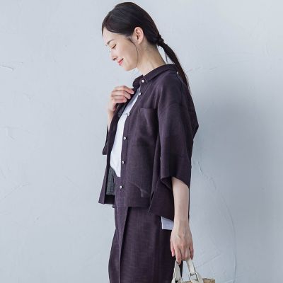 エアブリーズクロップドシャツ≪洗濯機で洗える≫