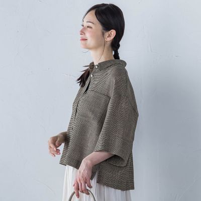 エアブリーズクロップドシャツ≪洗濯機で洗える≫
