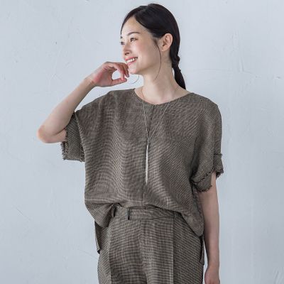 ＜LAUTREAMONT (Women)＞エアブリーズＴブラウス≪手洗い可能≫