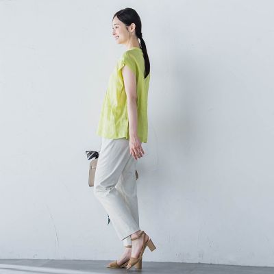 シアーリネンピンタックブラウス