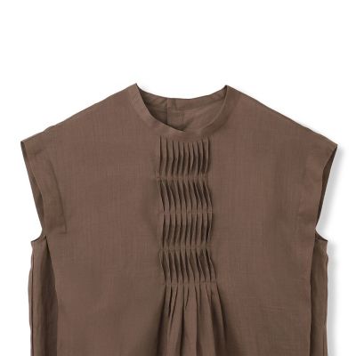 シアーリネンピンタックブラウス