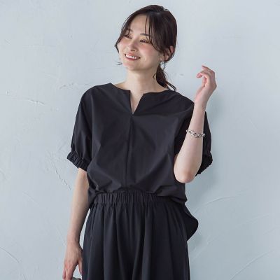 LAUTREAMONT (Women)/ロートレアモン 【晴れ軽】撥水UVキーネックブラウス≪UV/接触冷感/撥水性/洗濯機で洗える≫