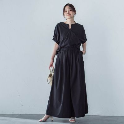 【晴れ軽】撥水ＵＶキーネックブラウス≪ＵＶ／接触冷感／撥水性／洗濯機で洗える≫