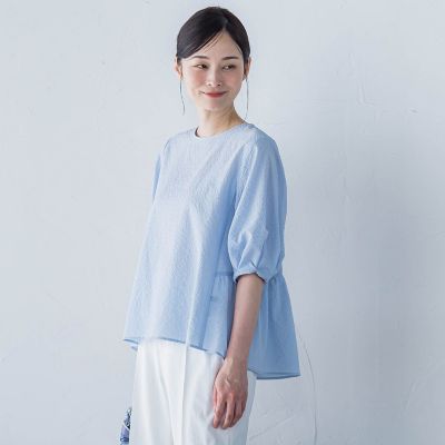 LAUTREAMONT (Women)/ロートレアモン サッカーペプラムブラウス≪手洗い可能≫