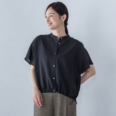 シアードロストフレンチスリーブシャツ≪洗濯機で洗える≫