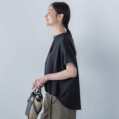 シアードロストフレンチスリーブシャツ≪洗濯機で洗える≫