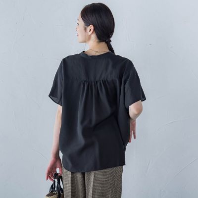 シアードロストフレンチスリーブシャツ≪洗濯機で洗える≫