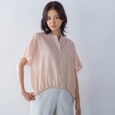 シアードロストフレンチスリーブシャツ≪洗濯機で洗える≫