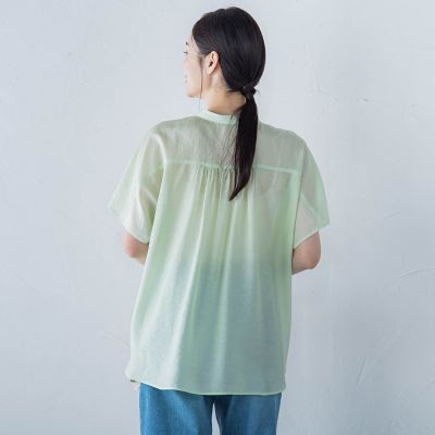 シアードロストフレンチスリーブシャツ≪洗濯機で洗える≫