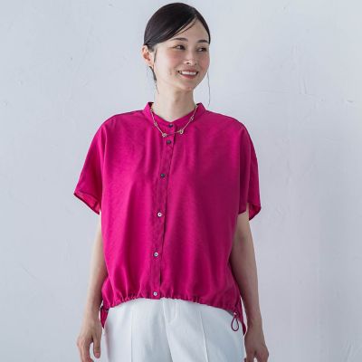 シアードロストフレンチスリーブシャツ≪洗濯機で洗える≫