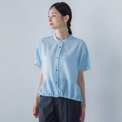 シアードロストフレンチスリーブシャツ≪洗濯機で洗える≫