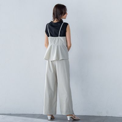 アシメラップキャミブラウス≪セットアップ対応／洗濯機で洗える≫