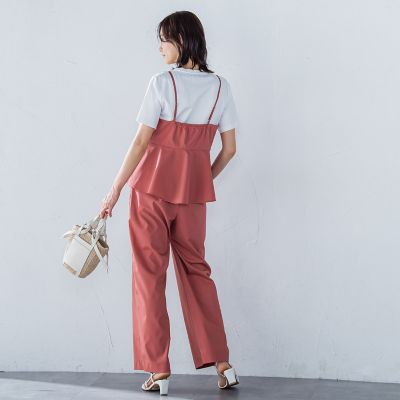 アシメラップキャミブラウス≪セットアップ対応／洗濯機で洗える≫