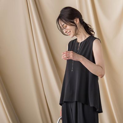キレイ×リラックス　ペプラムブラウス≪洗濯機で洗える≫