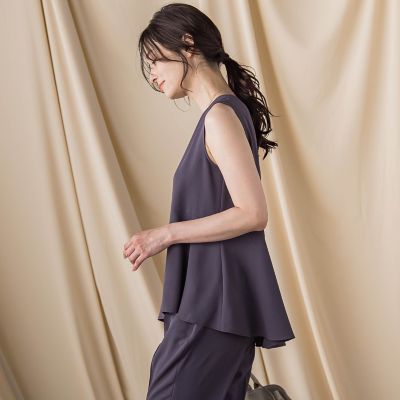 キレイ×リラックス　ペプラムブラウス≪洗濯機で洗える≫