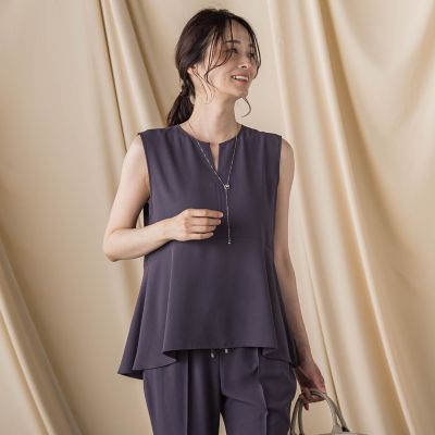 ＜LAUTREAMONT (Women)＞キレイ×リラックス　ペプラムブラウス≪洗濯機で洗える≫