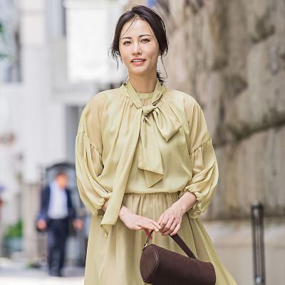 ＜LAUTREAMONT (Women)＞シアーブライト　２ＷＡＹボウタイブラウス≪手洗い可能≫
