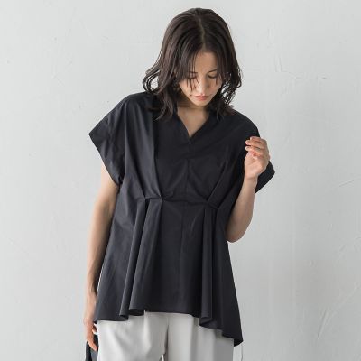 【SALE】LAUTREAMONT (Women)/ロートレアモン タイプライターペプラムブラウス&#8810;洗濯機で洗える&#8811; 04ブラック トップス【三越伊勢丹/公式】