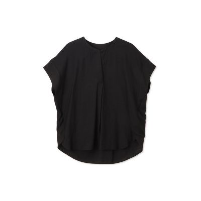 【ＷＥＢ限定】スラブクロスＶネックブラウス　≪手洗い可能≫
