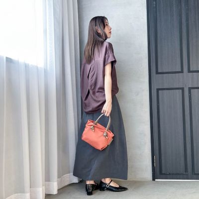 【ＷＥＢ限定】スラブクロスＶネックブラウス　≪手洗い可能≫