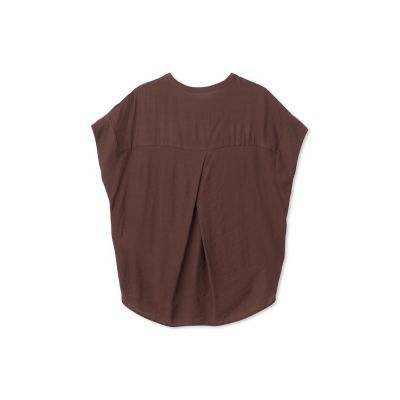 【ＷＥＢ限定】スラブクロスＶネックブラウス　≪手洗い可能≫