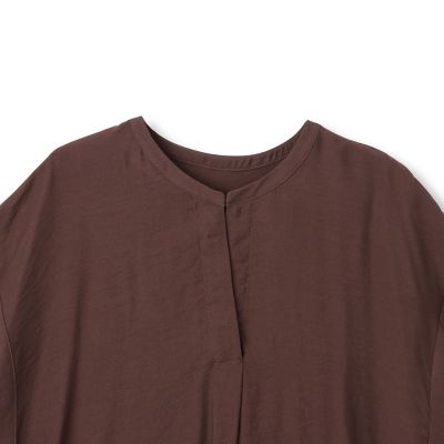 【ＷＥＢ限定】スラブクロスＶネックブラウス　≪手洗い可能≫