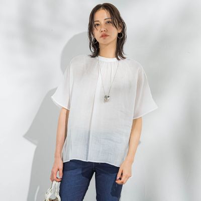 【SALE】LAUTREAMONT (Women)/ロートレアモン ラミーギャザーブラウス&#8810;洗濯機で洗える&#8811; 01ホワイト トップス【三越伊勢丹/公式】