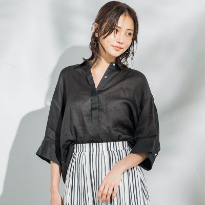 WEB限定】ラミーシャツブラウス≪洗濯機で洗える≫ | LAUTREAMONT