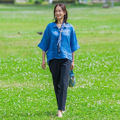 WEB限定】ラミーシャツブラウス≪洗濯機で洗える≫ | LAUTREAMONT 