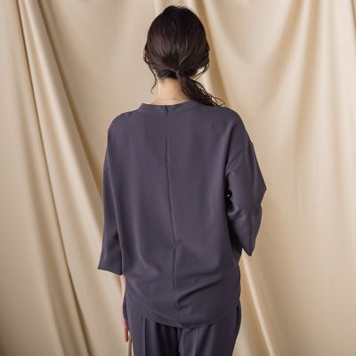 ≪シリーズ累計2万枚突破！≫【涼・美・楽】スタンドカラーブラウス 