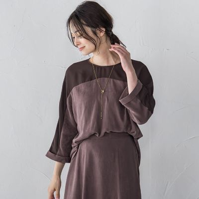 ＜LAUTREAMONT (Women)＞エアリースエードブラウス　≪洗濯機で洗える≫