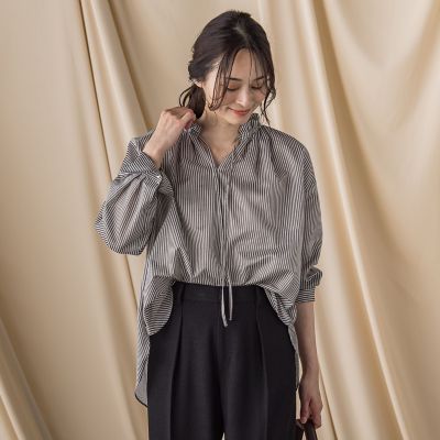 後染めボイルシアーフリルブラウス≪洗濯機で洗える≫ | LAUTREAMONT