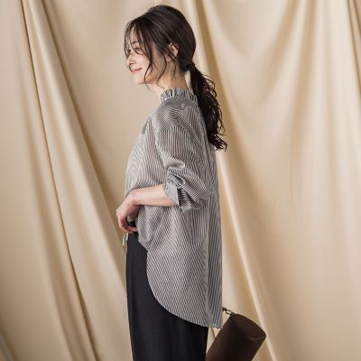後染めボイルシアーフリルブラウス≪洗濯機で洗える≫ | LAUTREAMONT