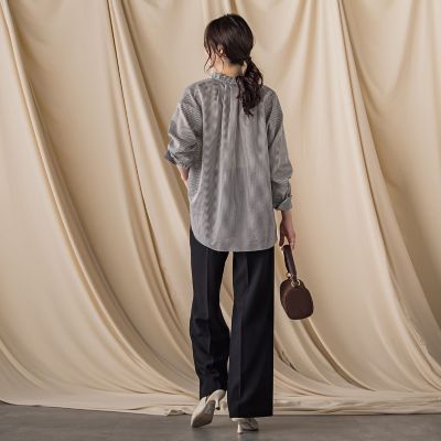 後染めボイルシアーフリルブラウス≪洗濯機で洗える≫ | LAUTREAMONT