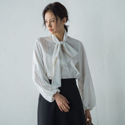 LAUTREAMONT (Women)/ロートレアモン フォルムボウタイブラウス&#8810;洗濯機で洗える&#8811; 01ホワイト トップス【三越伊勢丹/公式】