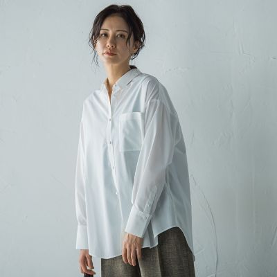 ＜LAUTREAMONT (Women)＞オーバーサイズシャツブラウス　≪洗濯機で洗える≫