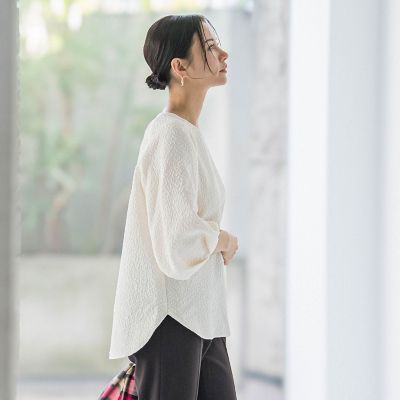 LAUTREAMONT (Women)/ロートレアモン エアリージャカードブラウス&#8810;洗濯機で洗える&#8811; 02オフホワイト トップス【三越伊勢丹/公式】