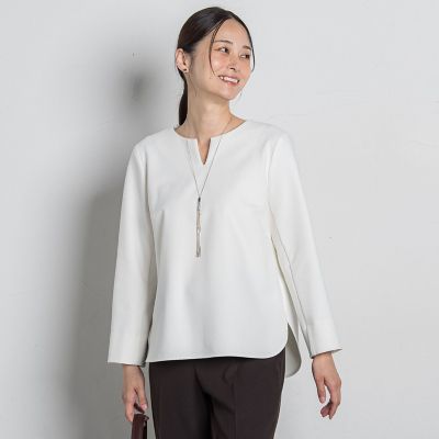 LAUTREAMONT (Women)/ロートレアモン 両面起毛キーネックブラウス 02オフホワイト トップス【三越伊勢丹/公式】