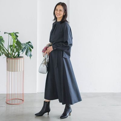 【NEW】ロートレアモン（LAUTREAMONT）/ウールブレンドストレッチブラウス≪セットアップ対応/手洗い可能≫ ウールブレンドストレッチブラウス≪セットアップ対応／手洗い可能