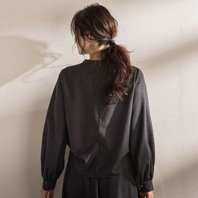 【LAUTREAMONT】25AW 3113-59002 ウールブレンドストレッチ長袖ブラウス LAUTREAMONT - 【LAUTREAMONT】25AW 3113-59002 ウールブレンド