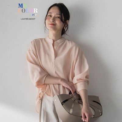 ＜LAUTREAMONT (Women)＞シアーバンドカラーブラウス