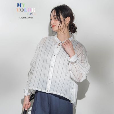 シアーバンドカラーブラウス | LAUTREAMONT (Women)/ロートレアモン