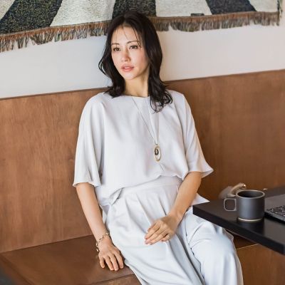 ＜LAUTREAMONT (Women)＞【涼・美・楽】Ｖネックブラウス