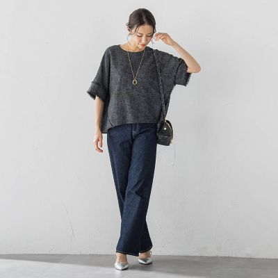 ≪秋柄夏素材≫ツイードメッシュブラウス | LAUTREAMONT (Women