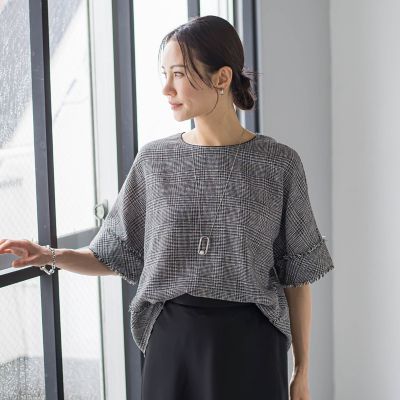 ≪秋柄夏素材≫ツイードメッシュブラウス | LAUTREAMONT (Women