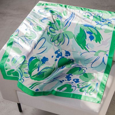 手捺染アートフローラルプリントシルクスカーフ | LAUTREAMONT (Women